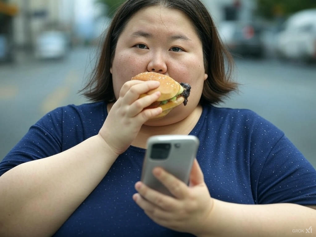 다이어트에 실패해서 다이어트 성공하는 방법을 찾아보는 여성